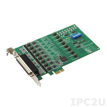 PCIE-1622B-BE PCI Express x1 адаптер 8xRS-232/422/485 разъем DB62 Female, c защитой от перенапряжения, без кабеля OPT8H