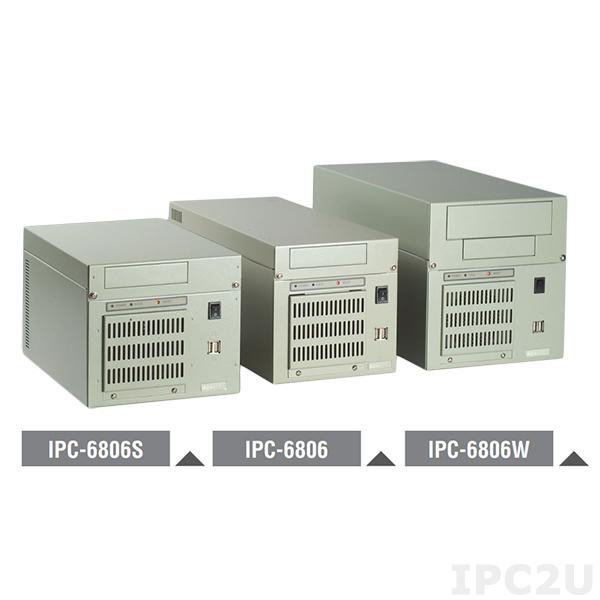 IPC-6806S-25CE Монтируемый на стену корпус половинного размера, 6 слотов, без объединительной платы, отсеки 2x3.5&quot;, источник питания 250Вт