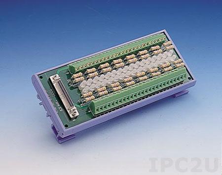 ADAM-3951-BE Плата клеммников с разъемом SCSI-II-50, светодиодные индикаторы, монтаж на DIN рейку