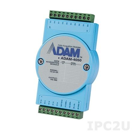ADAM-4050-E Модуль ввода-вывода, 7 каналов дискретного ввода, 8 каналов дискретного вывода, Modbus ASCII, 10-30VDC