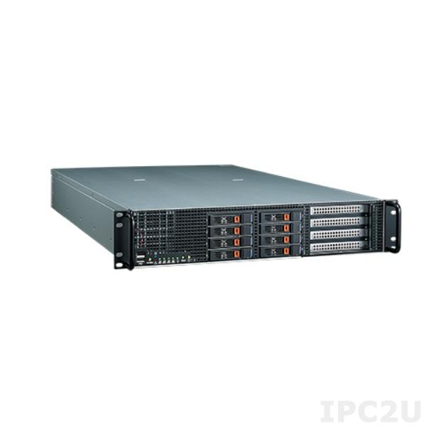 AGS-923I-R18A1E Высокопроизводительный 2U cервер, 2xсокета LGA2011 с поддержкой Xeon E5-2600 v3/v4, до 256 Гб DDR4 1600/1866/2133 МГц ECC-REG DIMM, 4x 2.5&quot; HDD, 8x 3.5&quot; Hot-Swap HDD, 2x GbE LAN, 5xUSB, 2xPCIe x16, 2x PCIe x8, источник питания дублированный 1800 Вт