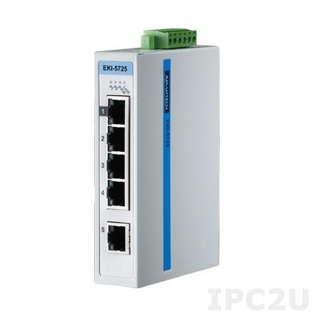 EKI-5725I-AE Коммутатор Ethernet, 5 портов Gigabit Ethernet, ProView, -40...+75C