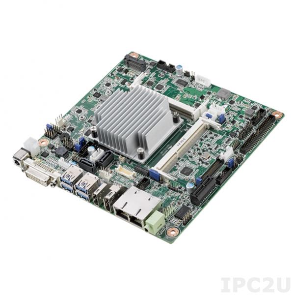 AIMB-216D-S6A1E Процессорная плата Mini-ITX Intel Pentium N3710 1.6ГГц, DDR3L SO-DIMM, DP, DVI-D, HDMI/LVDS, 2xGbe LAN, 2xSATA, 6xCOM, 4xUSB 3.0, 2xUSB 2.0, M.2, 1xMini-PCIe, 1xPCIe x1
