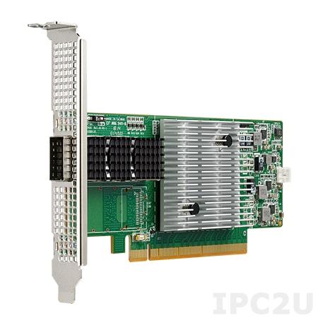 PCIE-2410NP-00B1E Сетевой адаптер 100GbE Ethernet, 1 порт QSFP28, контроллер Mellanox ConnectX-5, PCI Express x16 gen. 3, низкопрофильный