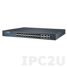 EKI-9226G-20FMI-AE Управляемый коммутатор 6 портов Gigabit Ethernet + 20 Gigabit SFP портов, IEC 61850-3, 48VDC