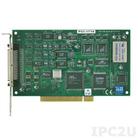PCI-1716-AE Плата ввода-вывода PCI, 16SE/8D AI, 2AO, 16DI, 16DO