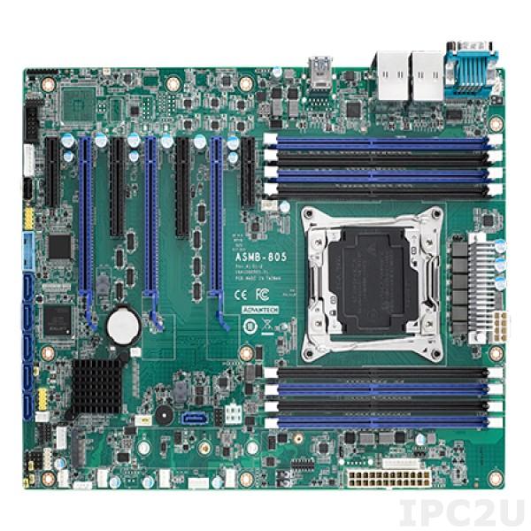 ASMB-805-00A1 Серверная процессорная плата формата ATX, сокет 2066 с поддержкой Intel Xeon W, чипсет Intel С422, до 512Гб DDR4, 2xGb LAN, 7xSATA 3.0, 6xUSB 3.0, 1xRS-232, GPIO, 3xPCIe x16, 2xPCIe x8, 2xPCIe x4, 1 x M.2 B+M key, SMBus