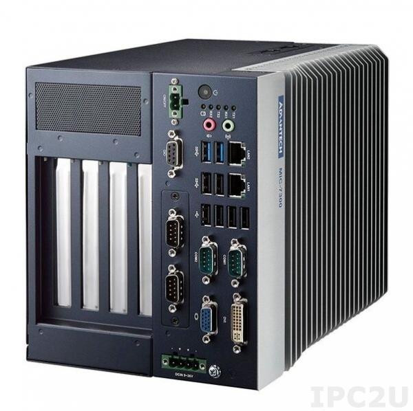 MIC-7300-S1A1E Безвентиляторный компактный компьютер с Intel Celeron N3350 1.1ГГц, DDR3L, VGA/DVI, 2xGB LAN, 4xCOM, 6xUSB 2.0, 2xUSB 3.0, 1xMini-PCIe/mSATA, отсек 1 x 2.5&quot; HDD, GPIO, Audio, 9...36В DC, -10...60C