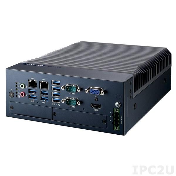 MIC-770Q-00A1 Безвентиляторный компактный компьютер с сокетом LGA1151 для Intel Core i3/i5/i7, Intel Q370, DDR4, VGA/HDMI, 2xGB LAN, 2xRS-232/422/485, 2xUSB 3.1, 6xUSB 3.0, 1xMini-PCIe/USIM, 1xMini-PCIe/mSATA, 1x2.5&quot; HDD, Audio, 9...36В DC, -10...40C
