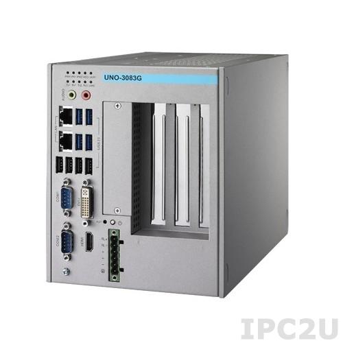 UNO-3083G-D64E Встраиваемый компьютер c CPU Intel i7-3555LE 2.5ГГц, 4ГБ DDR3 RAM, DVI-I, HDMI, 2xGB LAN, 2xRS-232/422/485, 2xRS-232 (опция), 1xPCIe x16, 2xPCI, 2xMiniPCIe
