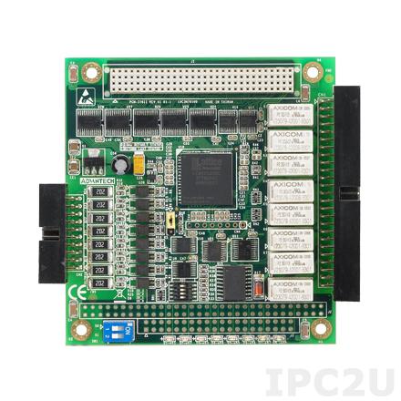 PCM-3761I-AE PCI-104 адаптер, 8 каналов реле 0.25A@250VAC/2A@30VDC, 8 каналов дискретного ввода