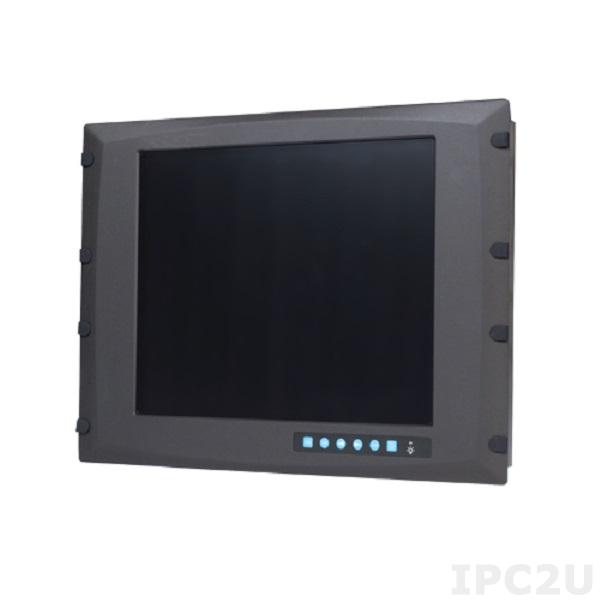 FPM-3171G-R3BE Промышленный 17&quot; TFT LCD LED монитор, 1280x1024, яркость 350 нит, резистивный сенсорный экран (RS-232 & USB), VGA, DVI-D,12-24V DC